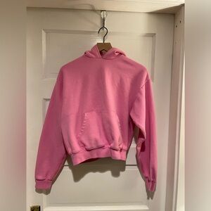Skims Pink Bubblegum Cropped Hoodie